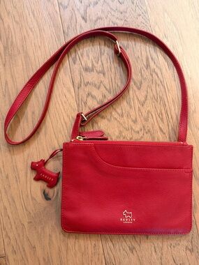 Radley London Red Leather Crossbody Bag